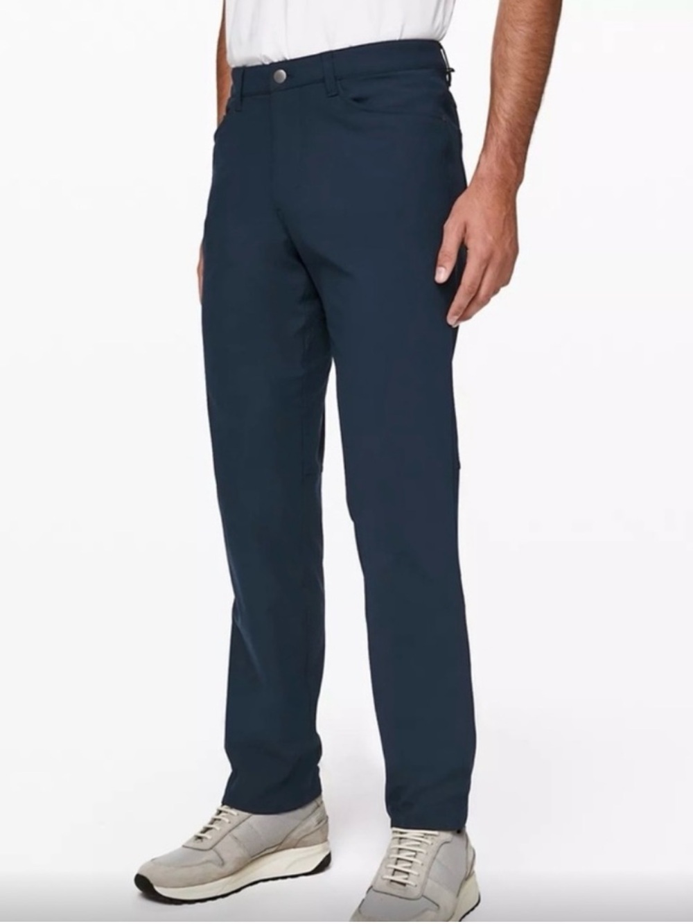 Lululemon ABC Slim-Fit 5 Pocket Pant Navy Blue 36 x 30 Warpstreme